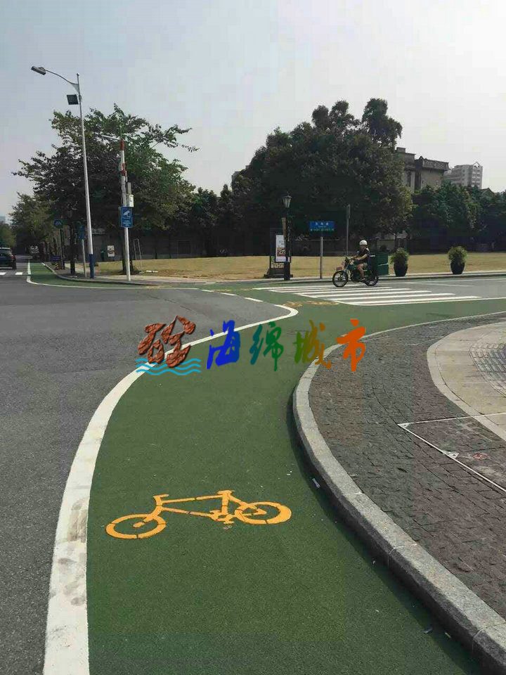 蘋果綠透水地坪