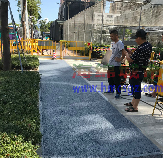 灰色透水地坪