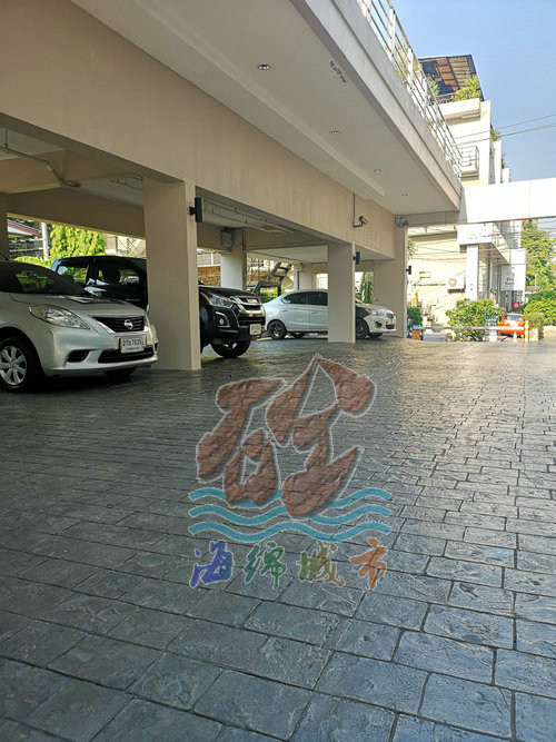 泰國曼谷度假酒店混凝土藝術(shù)壓花地坪