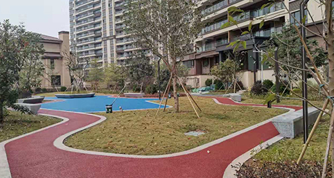 惠州中航維拉莊園彩色透水混凝土項目