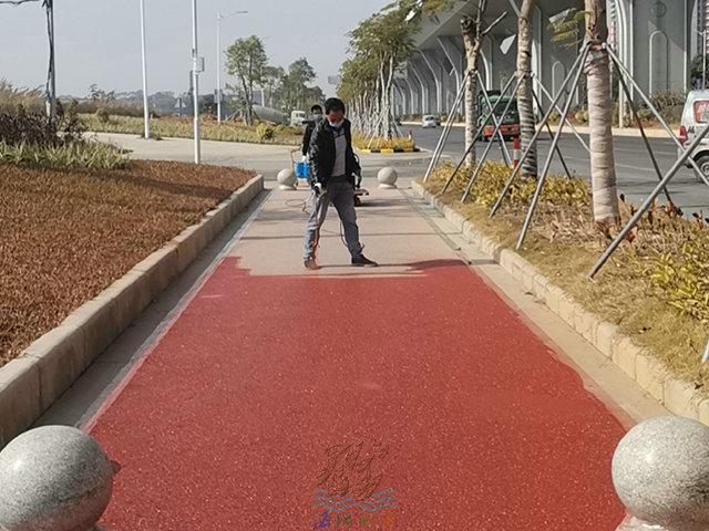 廣州增城松田學院透水混凝土項目