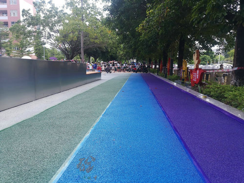 彩色透水混凝土路面