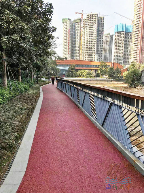 廣東惠州星丹堤公園冷鋪瀝青路面