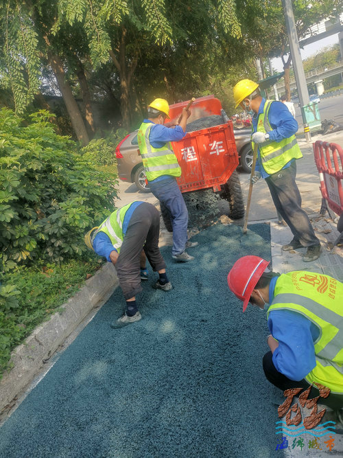深圳二期透水混凝土地坪施工開(kāi)始啦！