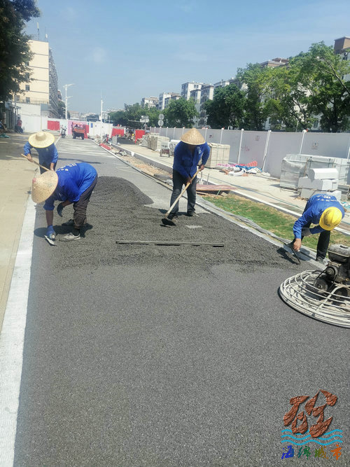 深圳寶安區(qū)橋和路透水地坪施工