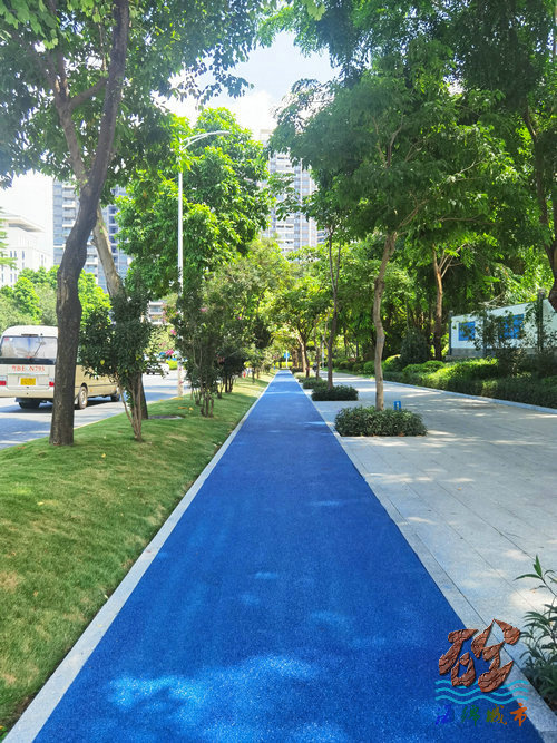 深圳中山園透水噴油施工完畢
