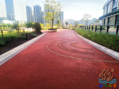 知識大廈彩色透水瀝青路面